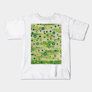 Lemon and lime abstract Kids T-Shirt